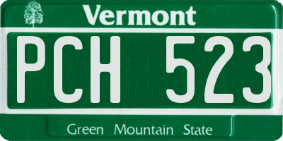 VT license plate PCH523