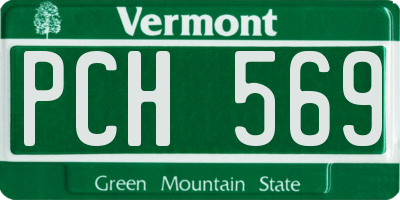 VT license plate PCH569