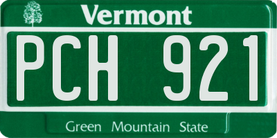 VT license plate PCH921