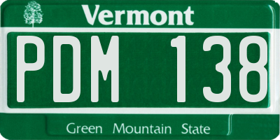 VT license plate PDM138