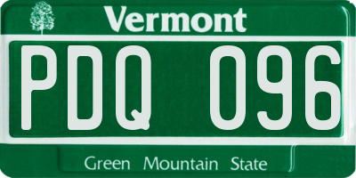 VT license plate PDQ096