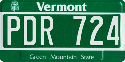 VT license plate PDR724