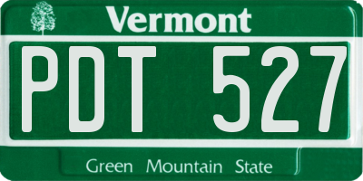 VT license plate PDT527