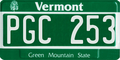 VT license plate PGC253