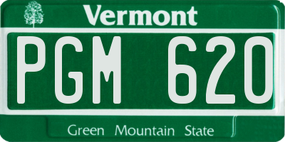VT license plate PGM620