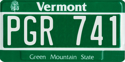 VT license plate PGR741