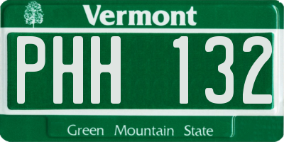 VT license plate PHH132