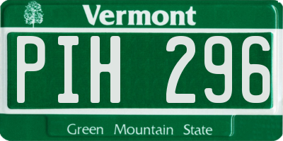 VT license plate PIH296