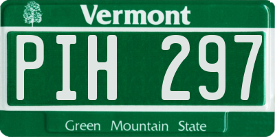 VT license plate PIH297
