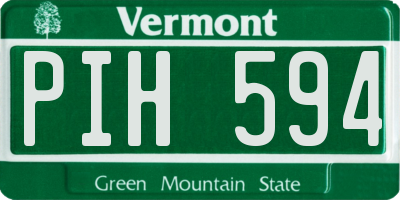 VT license plate PIH594