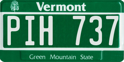 VT license plate PIH737