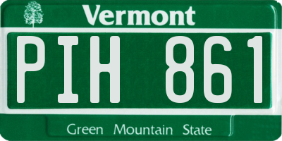 VT license plate PIH861