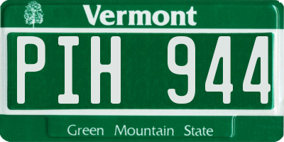 VT license plate PIH944