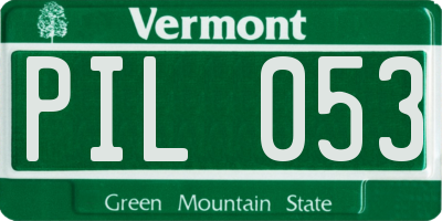 VT license plate PIL053