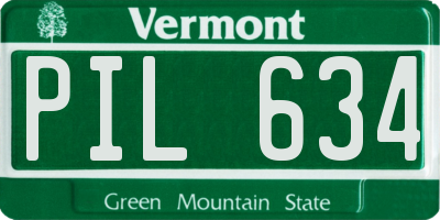 VT license plate PIL634