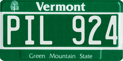 VT license plate PIL924