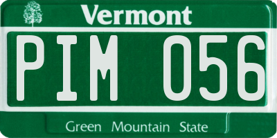 VT license plate PIM056