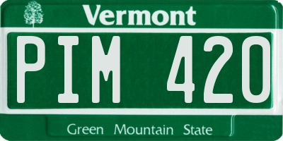 VT license plate PIM420