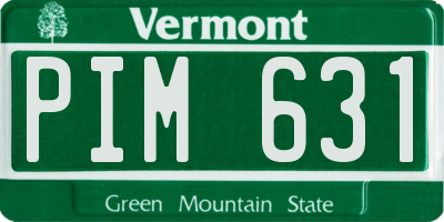 VT license plate PIM631