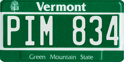 VT license plate PIM834