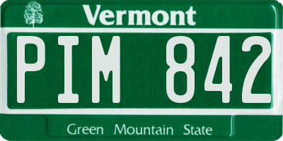 VT license plate PIM842