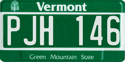 VT license plate PJH146