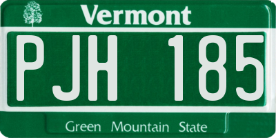 VT license plate PJH185