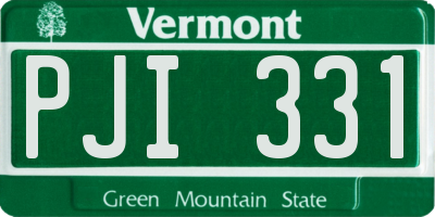 VT license plate PJI331