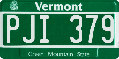 VT license plate PJI379