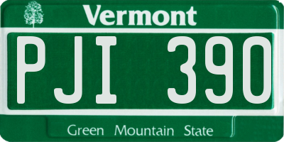VT license plate PJI390