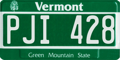 VT license plate PJI428