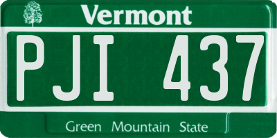 VT license plate PJI437