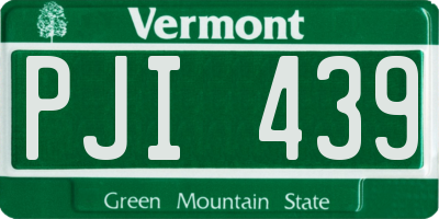 VT license plate PJI439