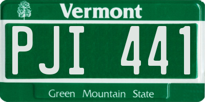 VT license plate PJI441