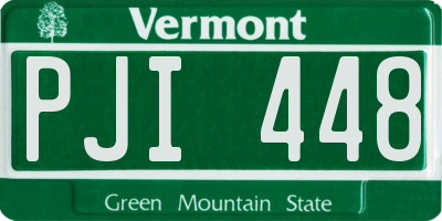VT license plate PJI448