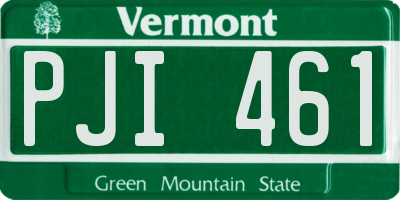 VT license plate PJI461