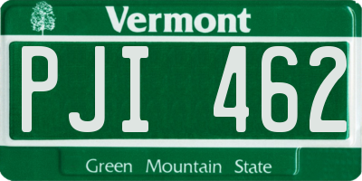VT license plate PJI462