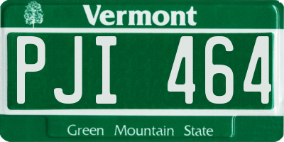 VT license plate PJI464