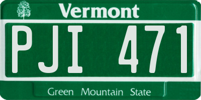 VT license plate PJI471