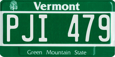 VT license plate PJI479