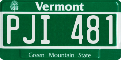 VT license plate PJI481