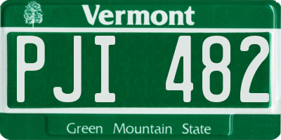 VT license plate PJI482