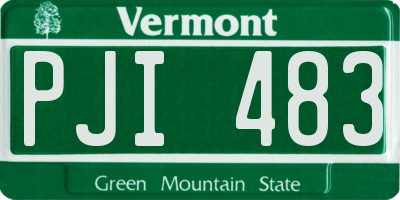 VT license plate PJI483