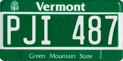 VT license plate PJI487