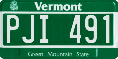 VT license plate PJI491