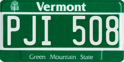 VT license plate PJI508