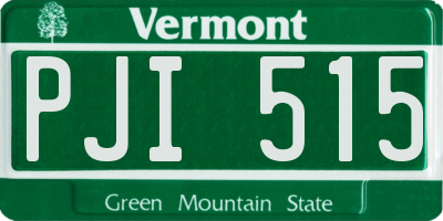 VT license plate PJI515