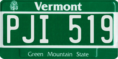 VT license plate PJI519