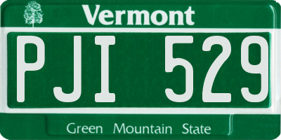 VT license plate PJI529