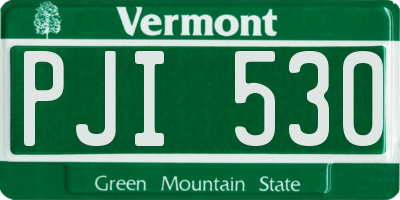 VT license plate PJI530